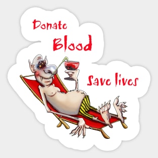 Donate blood save lives Sticker